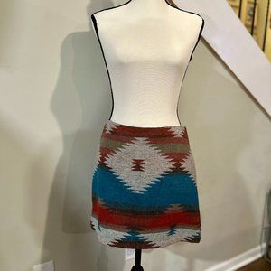 American Eagle Wool Southwest Mini Skirt Sz 8